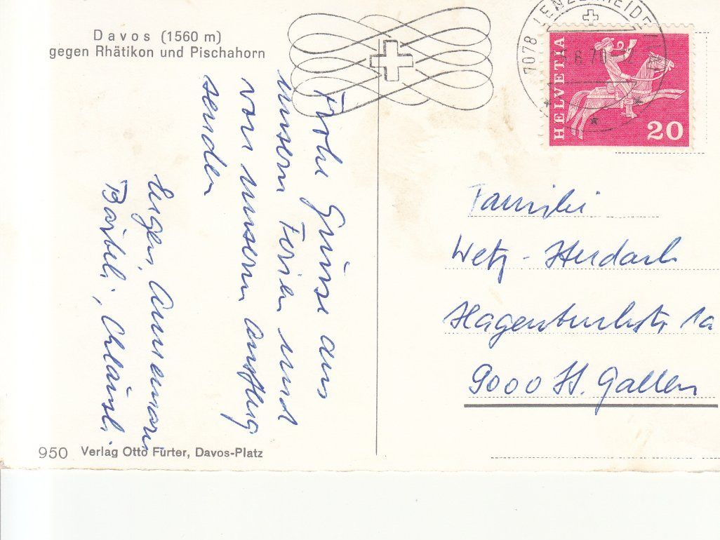 Cartoline postali: Davos 1970 – Usato da Bürglen TG venduto da StampGraf 1