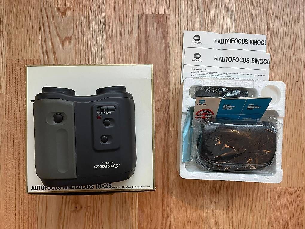 Minolta Binocoli: Minolta Autofocus Binoculars 10x25 5.2 OVP – Usato da Zürich venduto da m-isch-a 1