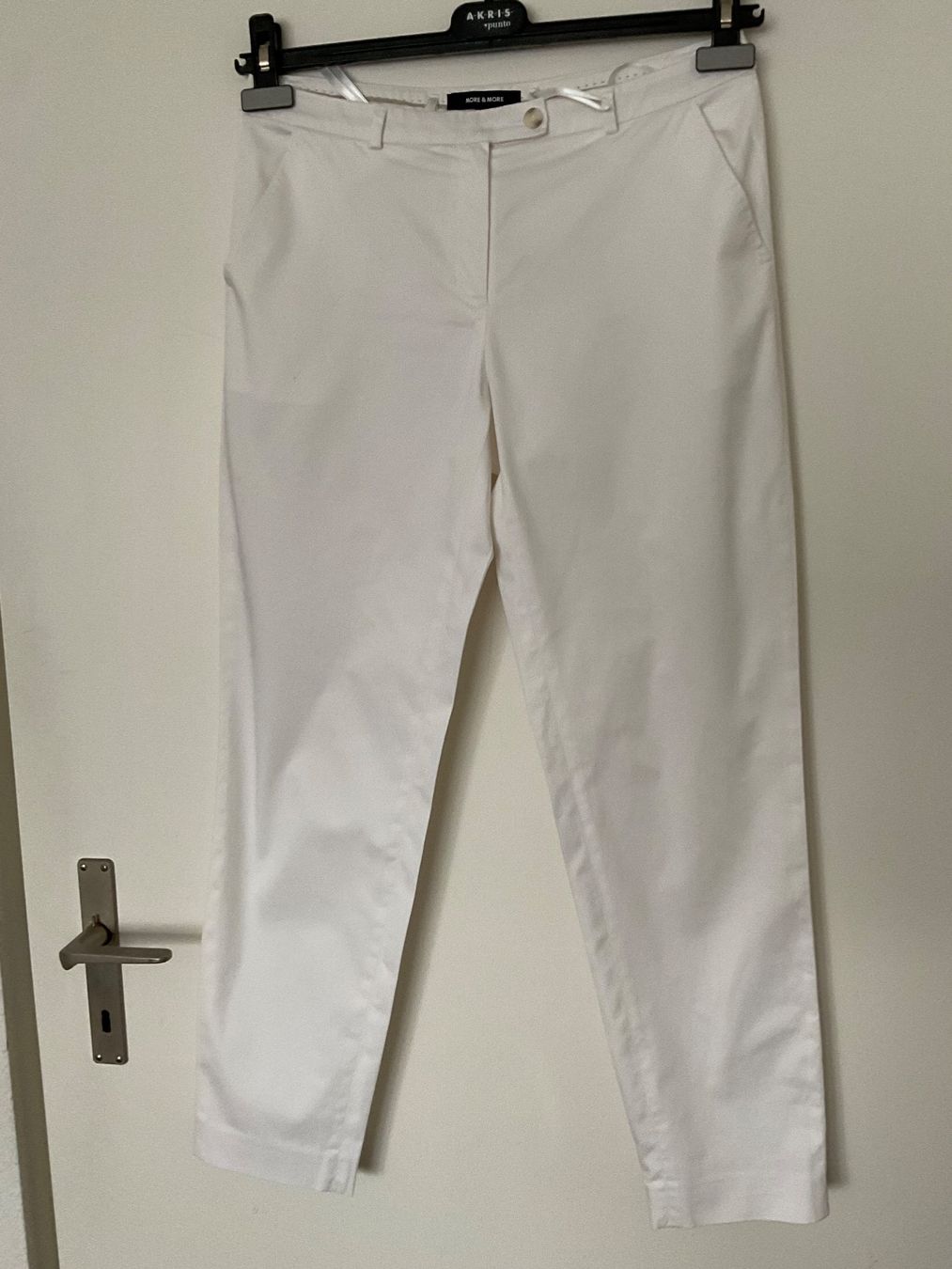 More & More Pantaloni: MORE & MORE schöne Freizeit Hose Gr 36 weiss – Usato da Urdorf venduto da alda02