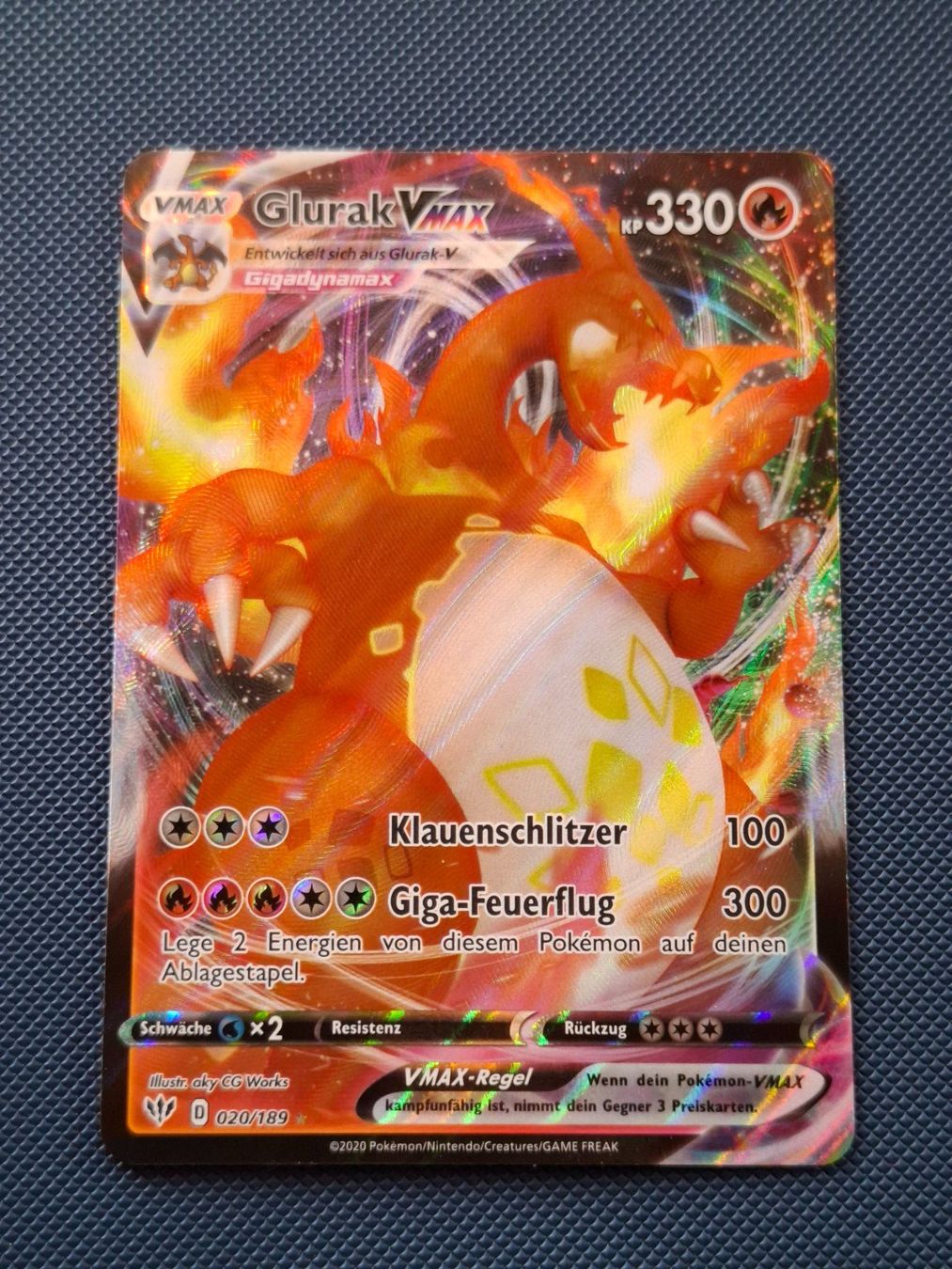 Pokémon Carte collezionabili: Pokemon Glurak VMAX 020/189 Darkness Ablaze – Nuovo (secondo la descrizione) da Gammen venduto da Karbax