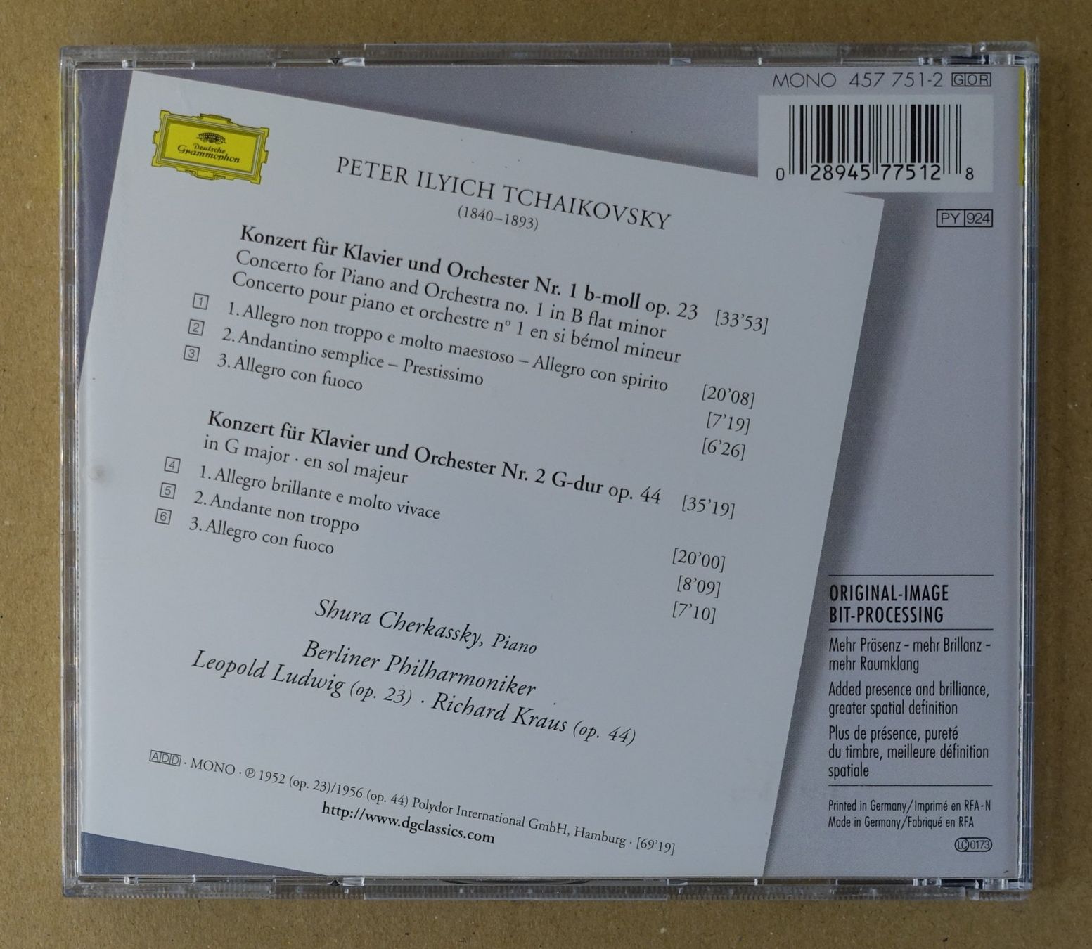 CD: Peter Tschaikowsky - Klavierkonzerte 1 & 2 - F15 – Usato da Sessa venduto da fraenklishop 1
