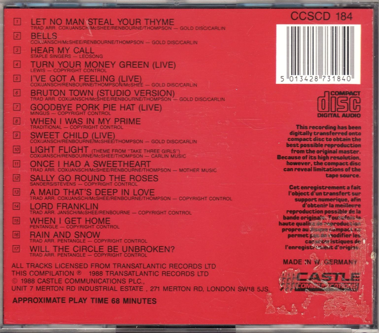 CDs: Pentangle ‎– The Collection – Neu (gemäss Beschreibung) aus Boussens von catfood01 1