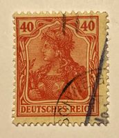 Germania (Serie VIII, Deutsches Reich, Wz, schraffiert) 40Pf