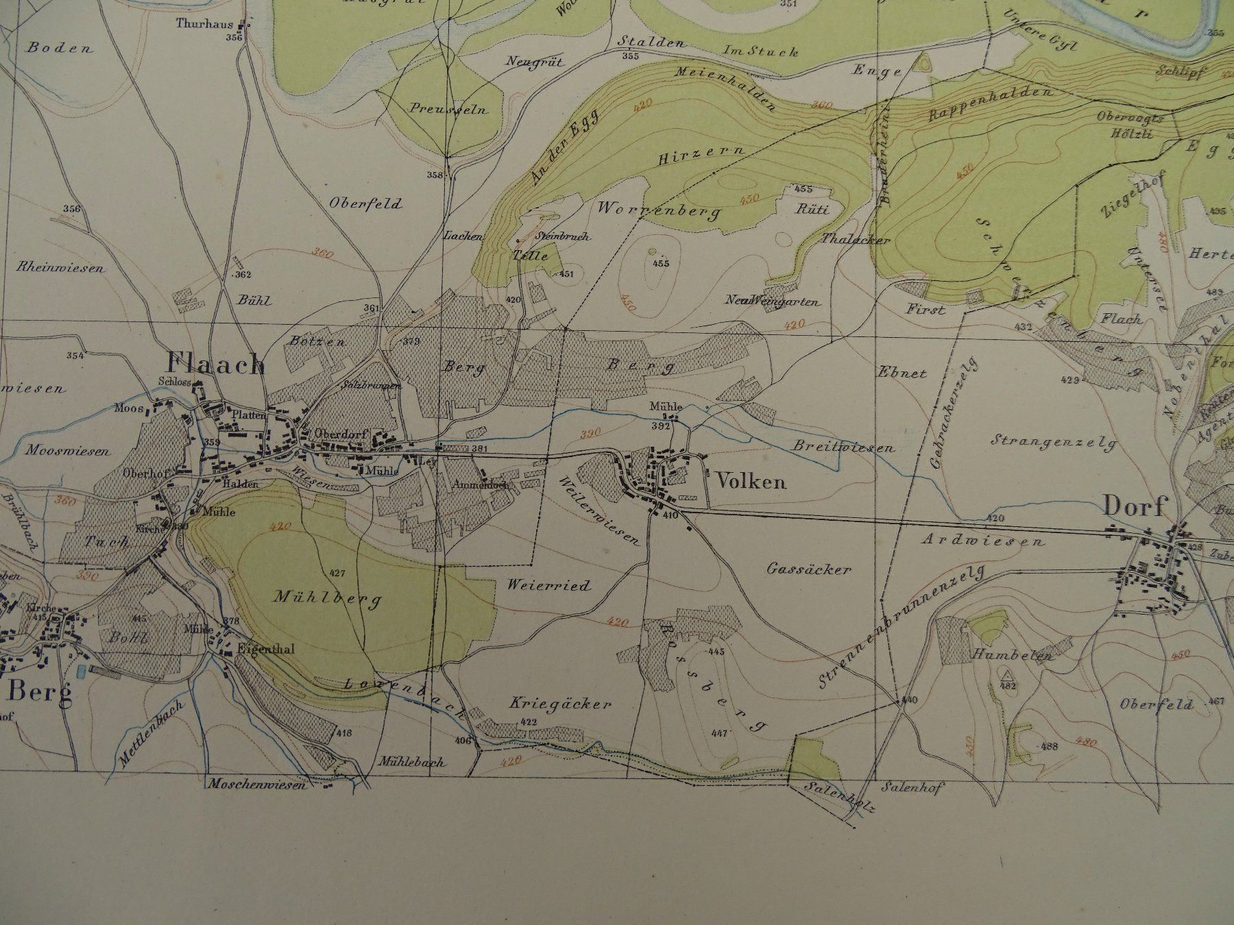Cartine & Atlanti: FLAACH, MARTHALEN, RAFZ, EGLISAU – Usato da Grüningen venduto da Kartensammler 8