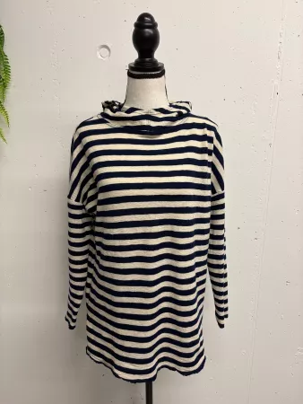 Blusbar by Basic Feinstrick Merino Shirt Kapuze XS /S blau
