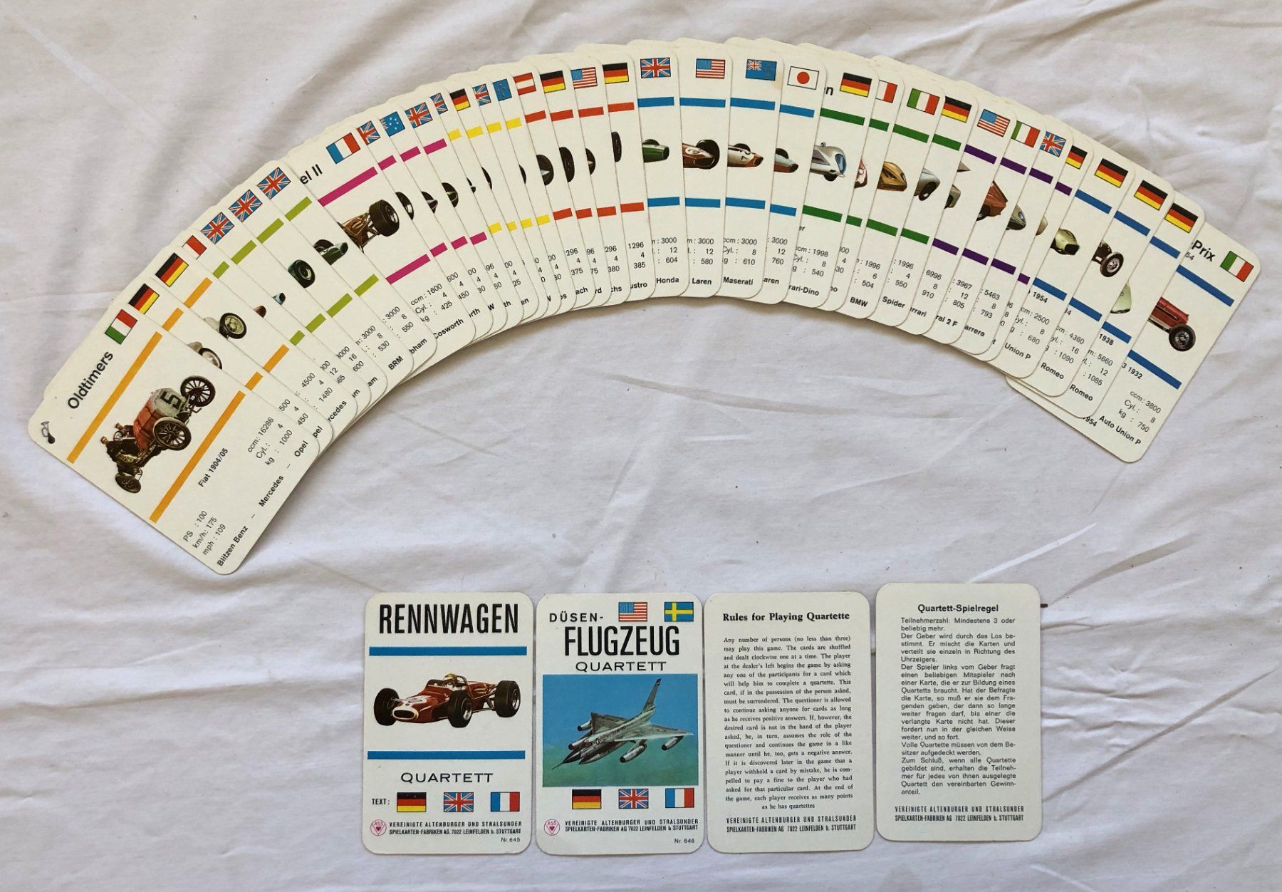 Giochi: Quartett - RENNWAGEN - ca.1969 – Usato da Schaffhausen venduto da durruti 2