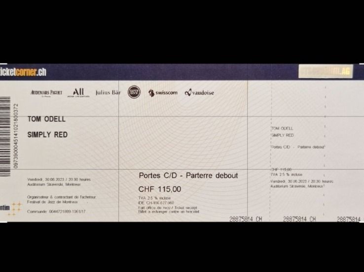 Billet concert Kaufen auf Ricardo