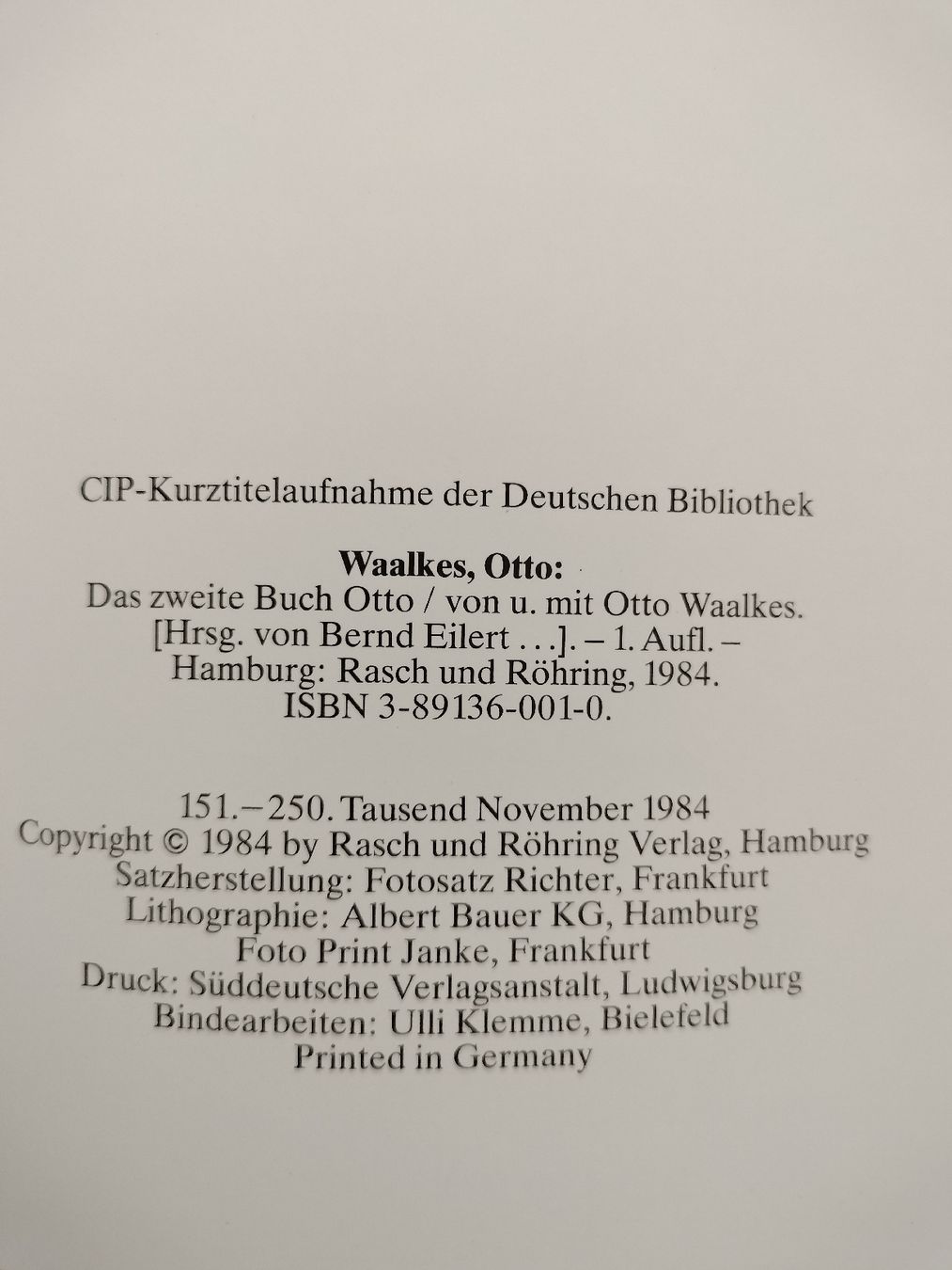 Libri: OTTO Das zweite Buch – Usato da Schwanden Sigrisw venduto da cadieux71 9