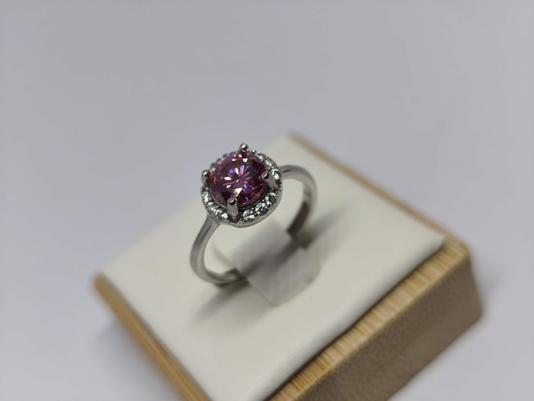 Anelli: Pinker Moissonite Ring Silberring 925 Grösse verstellb – Usato da St. Gallen venduto da GIULESGG 2