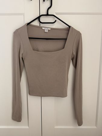Amisu Oberteil, Grösse 36, Taupe, Lange Ärmel, Neu!