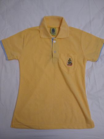 Hardly worn Yellow Polo Shirt with Emblem Size S/M