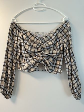 Oberteil Crop Zara gelb/blau/schwarz Gr. S