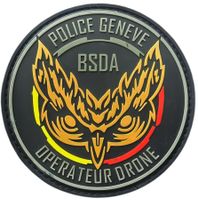Police Geneve BSDA Dronen Team Patch Rarität! mit Klett.