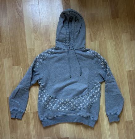 Kapuzenpullover Louis Vuitton grau mit Monogramm Muster