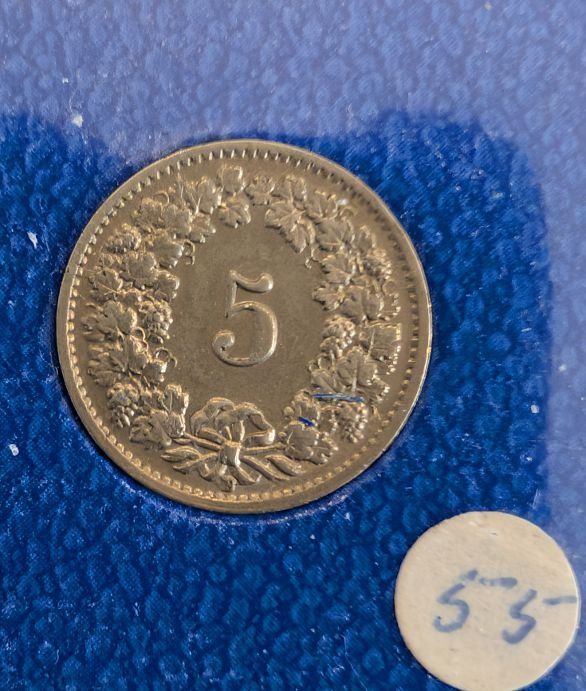 Tutti le monete: 5 Rappen 1955 – Usato da Arch venduto da coinsandmore 1
