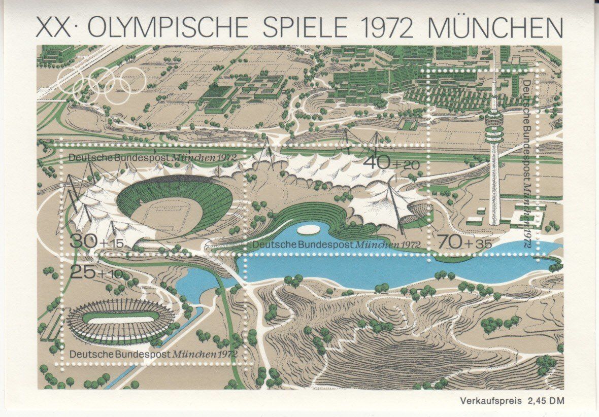 Alle Briefmarken: BRD Olympiade München Mi Block 7 postfrisch – Gebraucht aus Bürglen TG von StampGraf