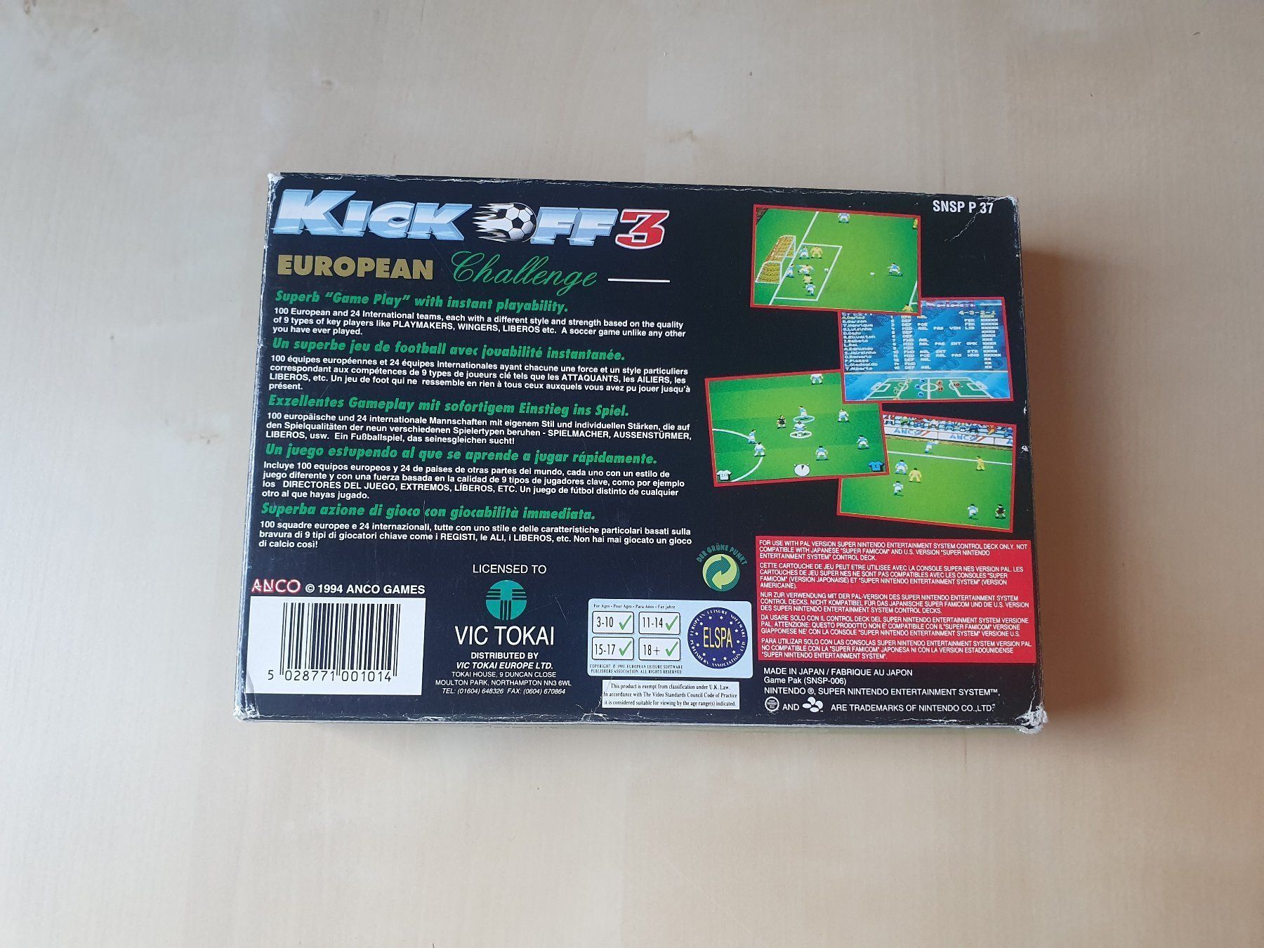 Nintendo Giochi: Kick off 3 – Usato da Stansstad venduto da collectorsshop 1
