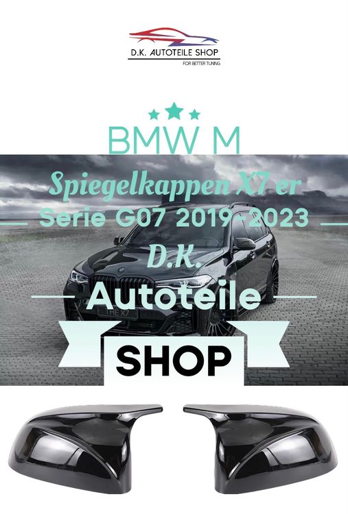 Spiegelkappen SET Schwarz Glanz Passend Für BMW 5er F10 F11 F07