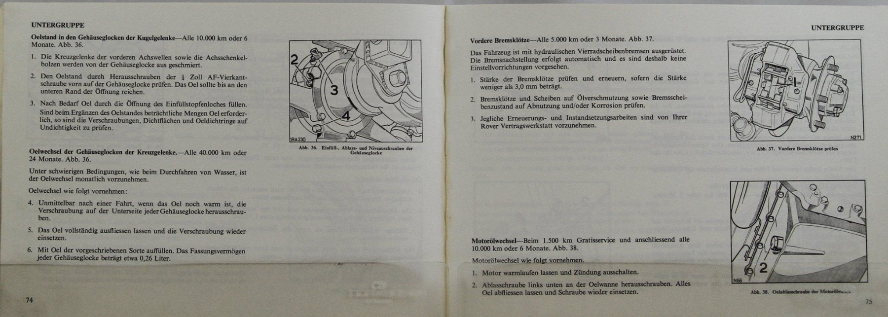 Land Rover Documenti: ORIGINAL BETRIEBSANLEITUNG | RANGE ROVER | AB 06.1970 - DE – Usato da Unterägeri venduto da GIGOLOLIT 2