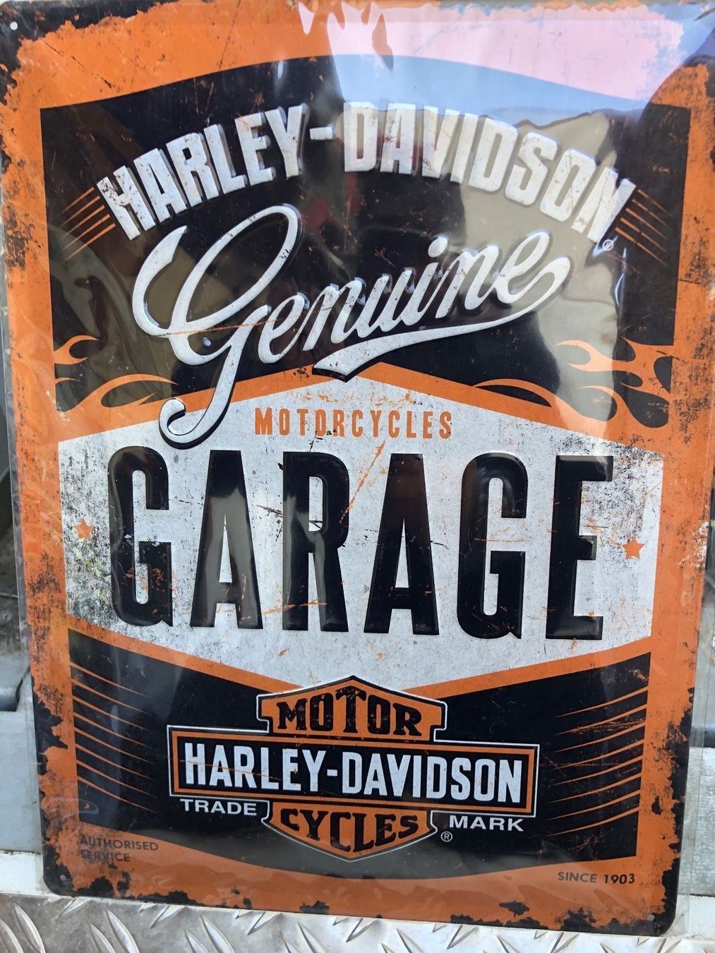 Insegne: Harley Davidson garage mororrad usa – Nuovo (secondo la descrizione) da Reinach AG venduto da rares75