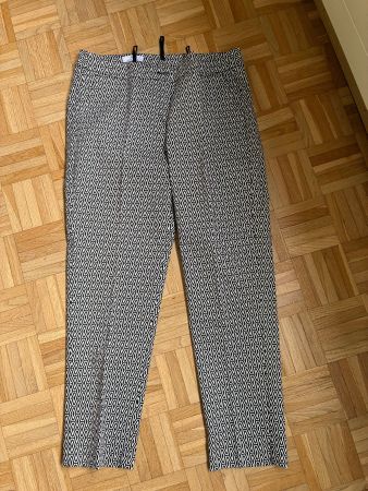 Peter HAHN Chino Hose schwarz-weiss 42 BW Stretch NEU