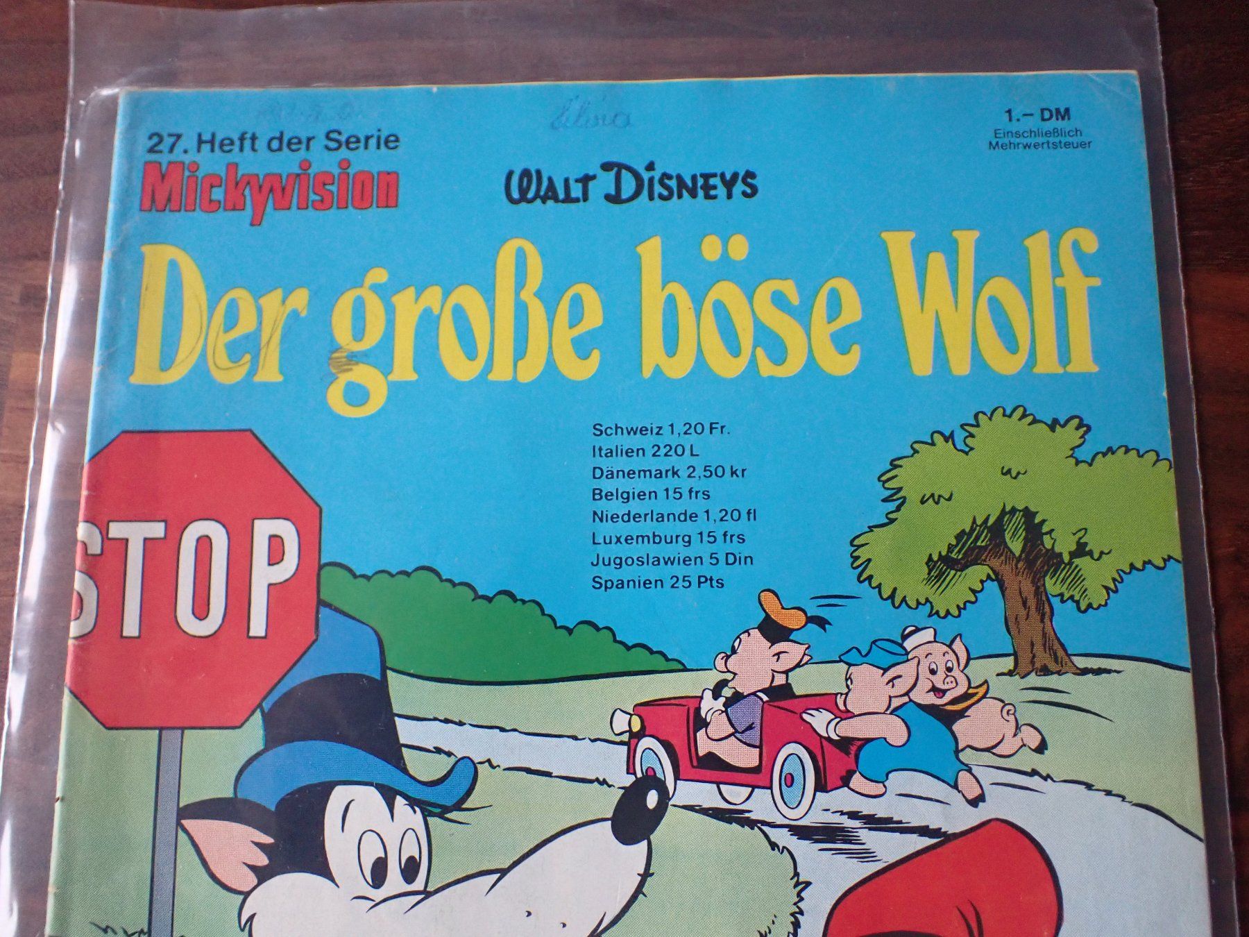 Comics: 27. Heft Mickyvision "Der grosse böse Wolf" von 1971 Disney – Gebraucht aus Geroldswil von  1