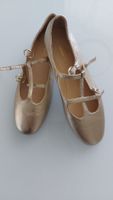NEUE Elegante Ballerinas - Goldfarben - Gr. 40 - 100% Leder