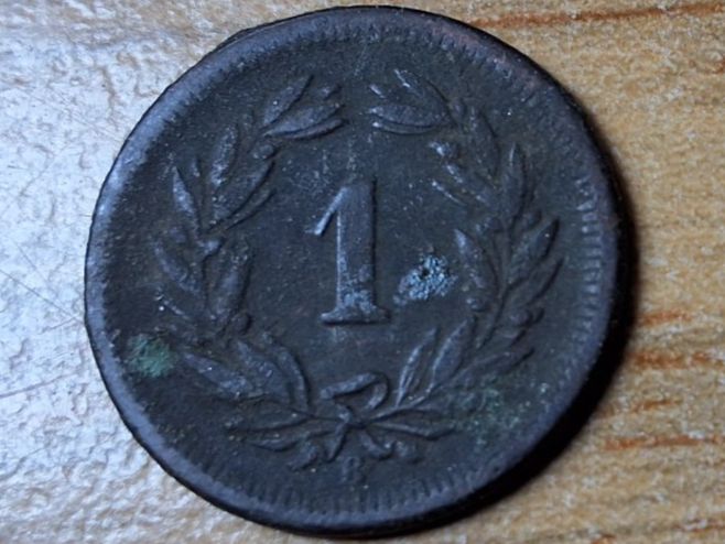 Alle Münzen: 1 Rappen 1863 - SELTEN! – Gebraucht aus Münchenstein von purbach1 1
