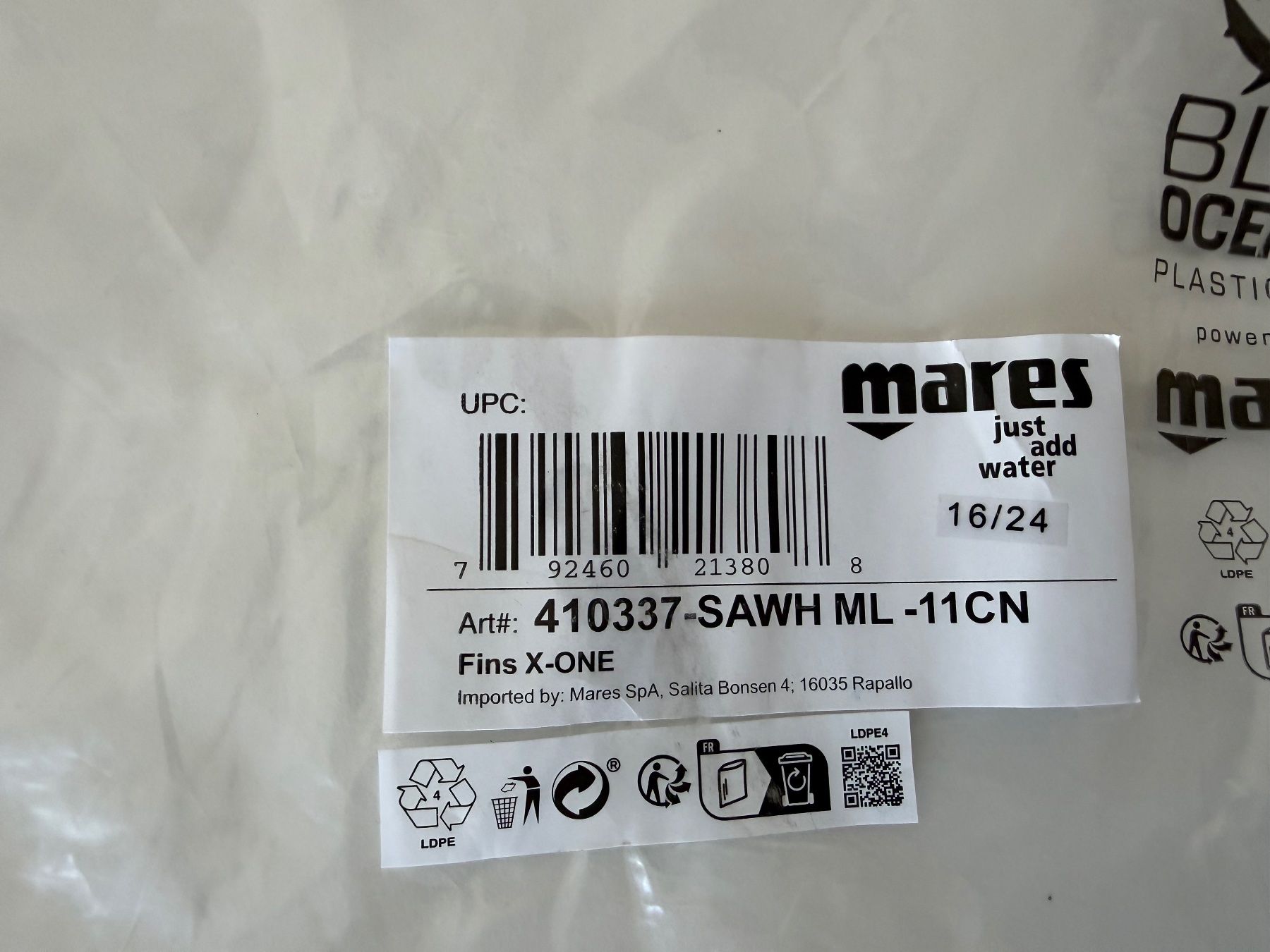 Mares Palmes, Masques & Tubas: MARES X-One Schnorchelflossen Grösse ML – D'occasion à Chur par patrizia.ehrbar 5