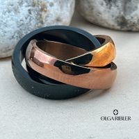 Edelstahl 3 in 1 Ring 3color Ringgrösse 60