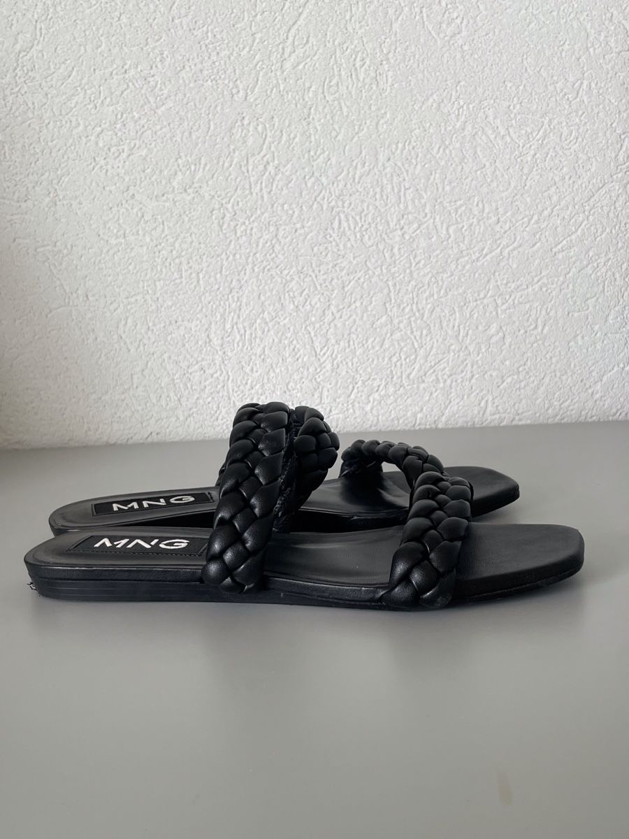 Mango Scarpe da donna: Sandales noires tressées MANGO, taille 38 – Usato da Vuadens venduto da Nina11