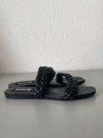 Sandales noires tressées MANGO, taille 38