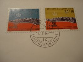 Liechtenstein FDC 1960, Weltflüchtlingsjahr, gelaufen