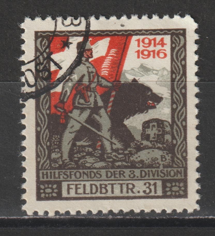 Alle Briefmarken: WK1 3. Division Nr. 44/1 o – Gebraucht aus Siebnen von Fstaehli