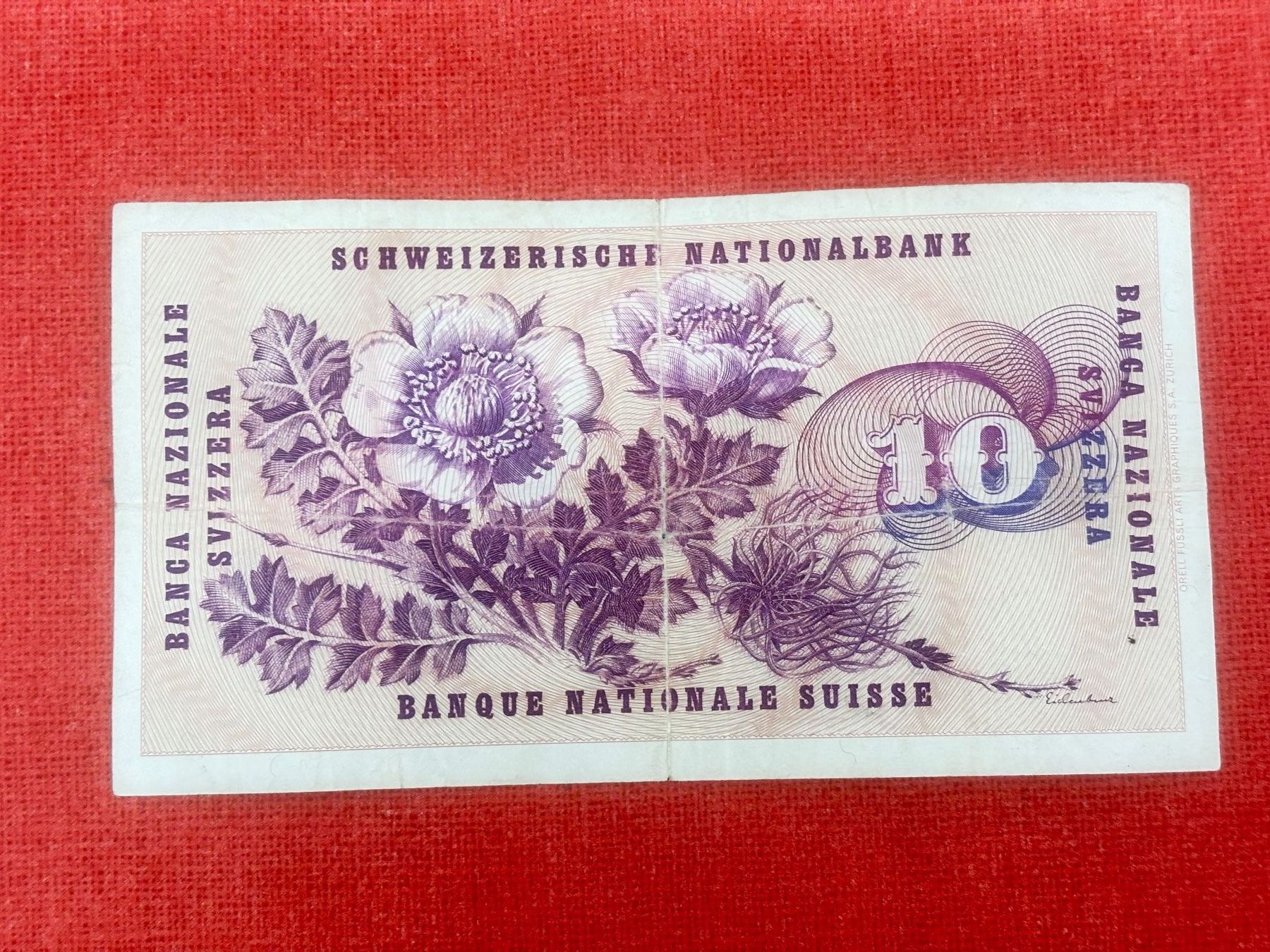 Banknoten: 10 Franken Banknote 1973 gebraucht – Gebraucht aus Ormalingen von digital09 1