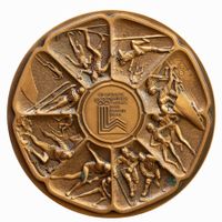 Medaille USA 1980 XIII. Olympische Winterspiele im Etui