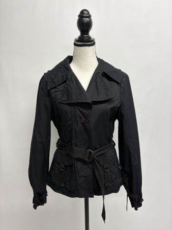 Part Two Schwarze Übergangsjacke mit Gürtel 34 Jacke