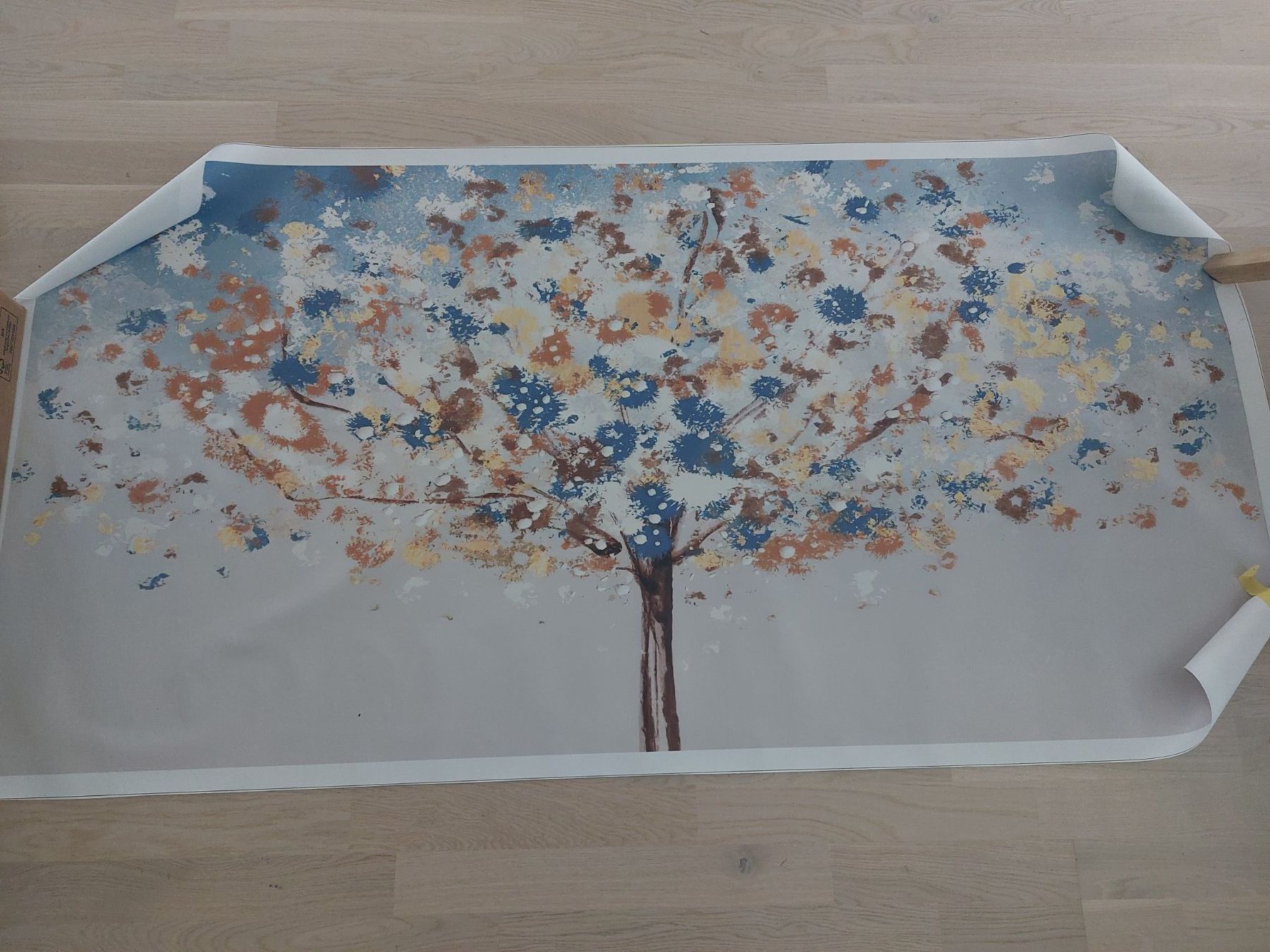 Foto & Immagini: Baum Bild abstrakt, farbig gerollte Leinwand 160x80cm – Nuovo (secondo la descrizione) da Zürich venduto da flo_2sh5