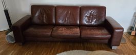 Modernes braunes 3er Stressless Leder Sofa