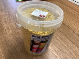 Deko Granulat Gelb, neuwertig, Frühling Dekoration top!