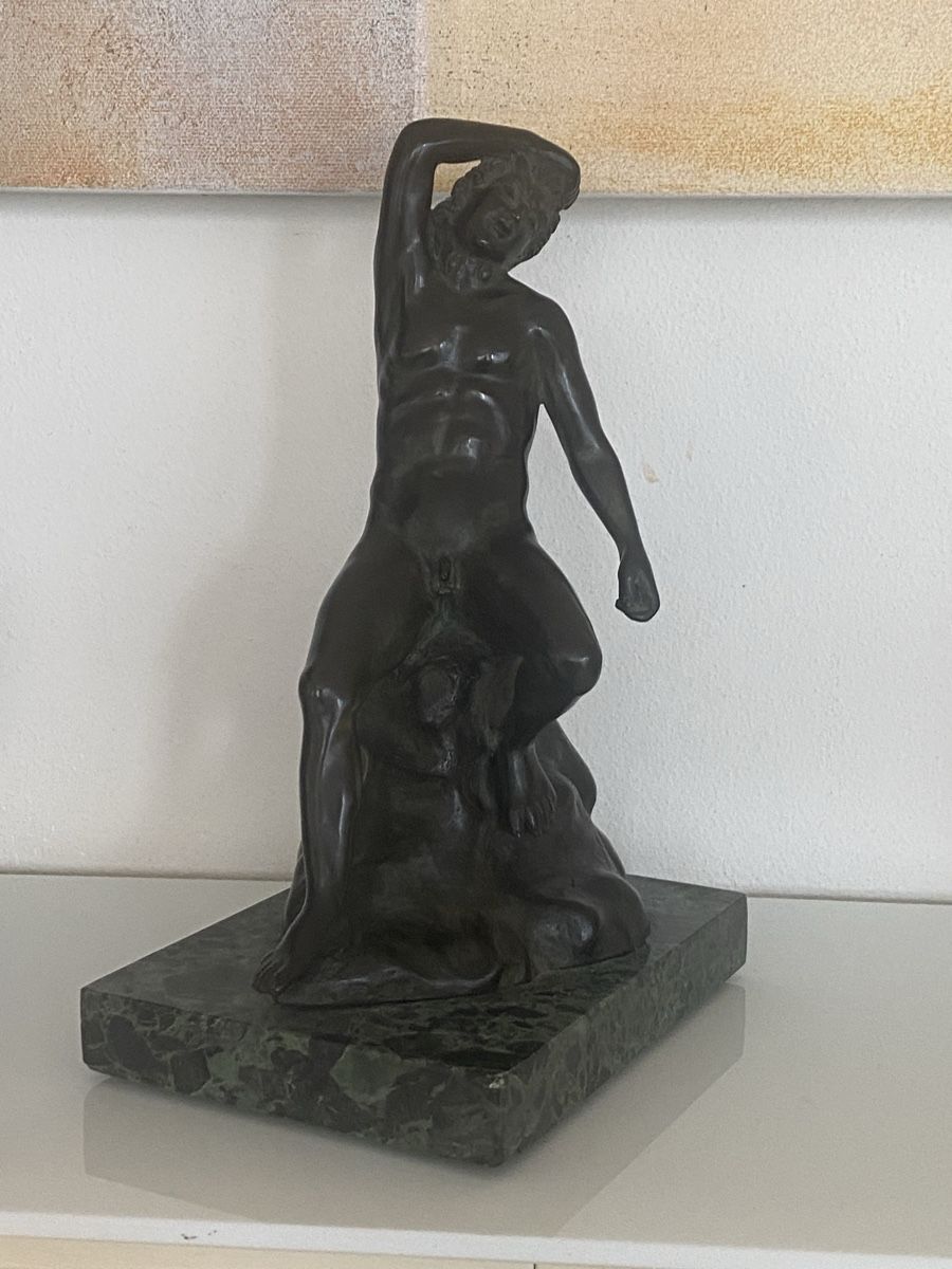 Sculture & Statue: Patinierte Bronzefigur des Narziss – Usato da Luzern venduto da S.Kern01 5
