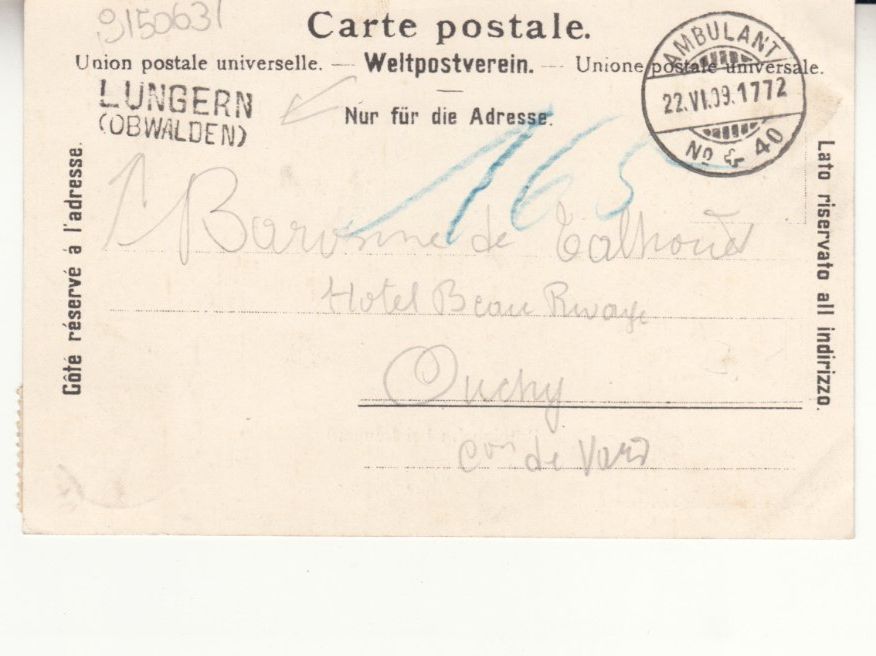 Cartes postales: Lungern Brünigbahn 1909 mit Stabstempel Lungern – D'occasion à Bürglen TG par StampGraf 1