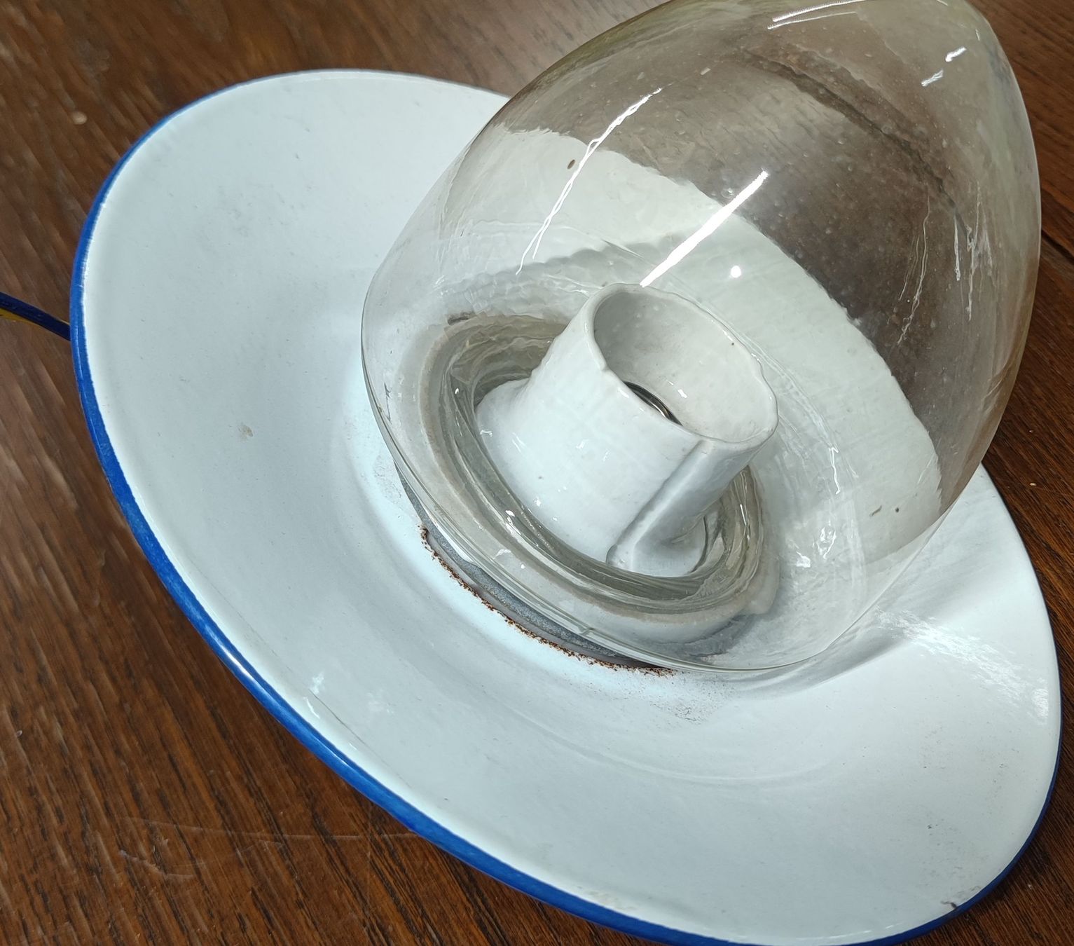 Lampadari & plafoniere: Vintage Keramik / Stahl Lampe – Usato da Mörschwil venduto da Nyke_2226