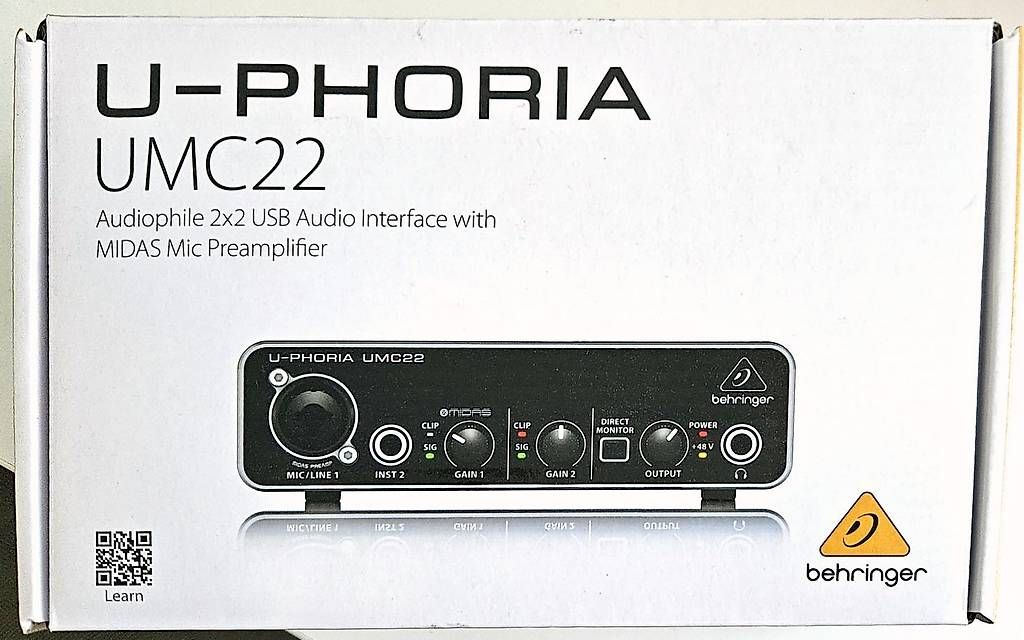 Behringer Equipement studio: Behringer U-PHORIA UMC22 USB Audio Interface - Nie benutzt – Neuf avec emballage d'origine à Zürich par aschubert