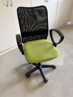 Kinder Bürostuhl Netzrücken höhenverstellbar, grün-schwar
