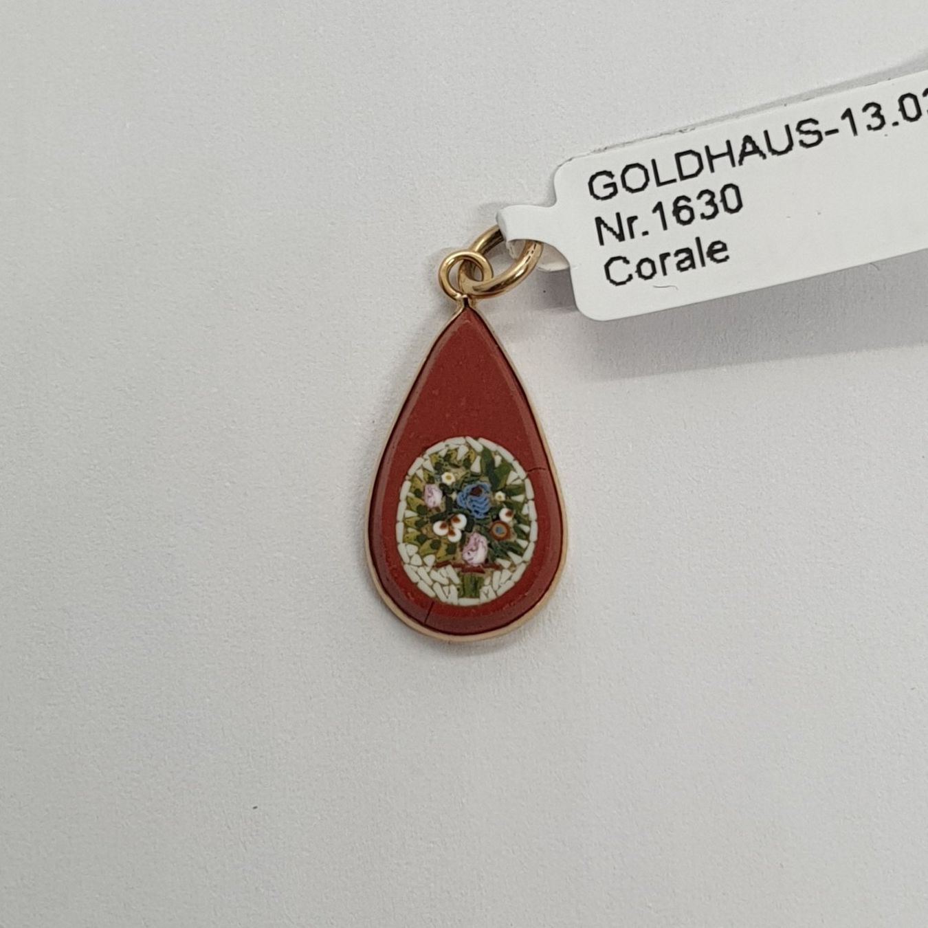 Ciondoli: Echt  9K Gold - Corale Anhänger – Usato da Luzern venduto da Goldhaus-Luzern