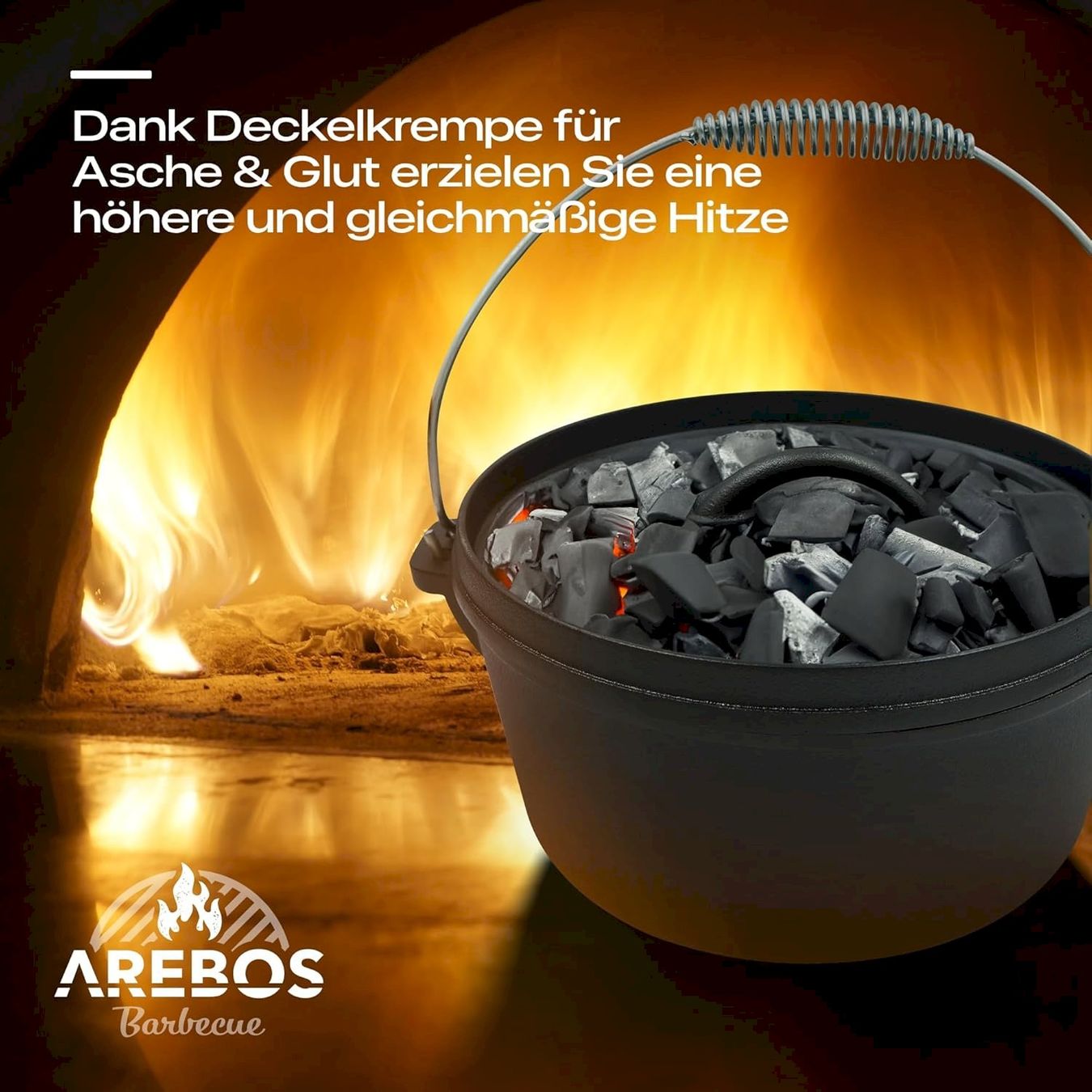 Pentole: AREBOS Dutch Oven BBQ Set 9 tlg – Nuovo e nell'imballaggio originale da Bottighofen venduto da zaap 2