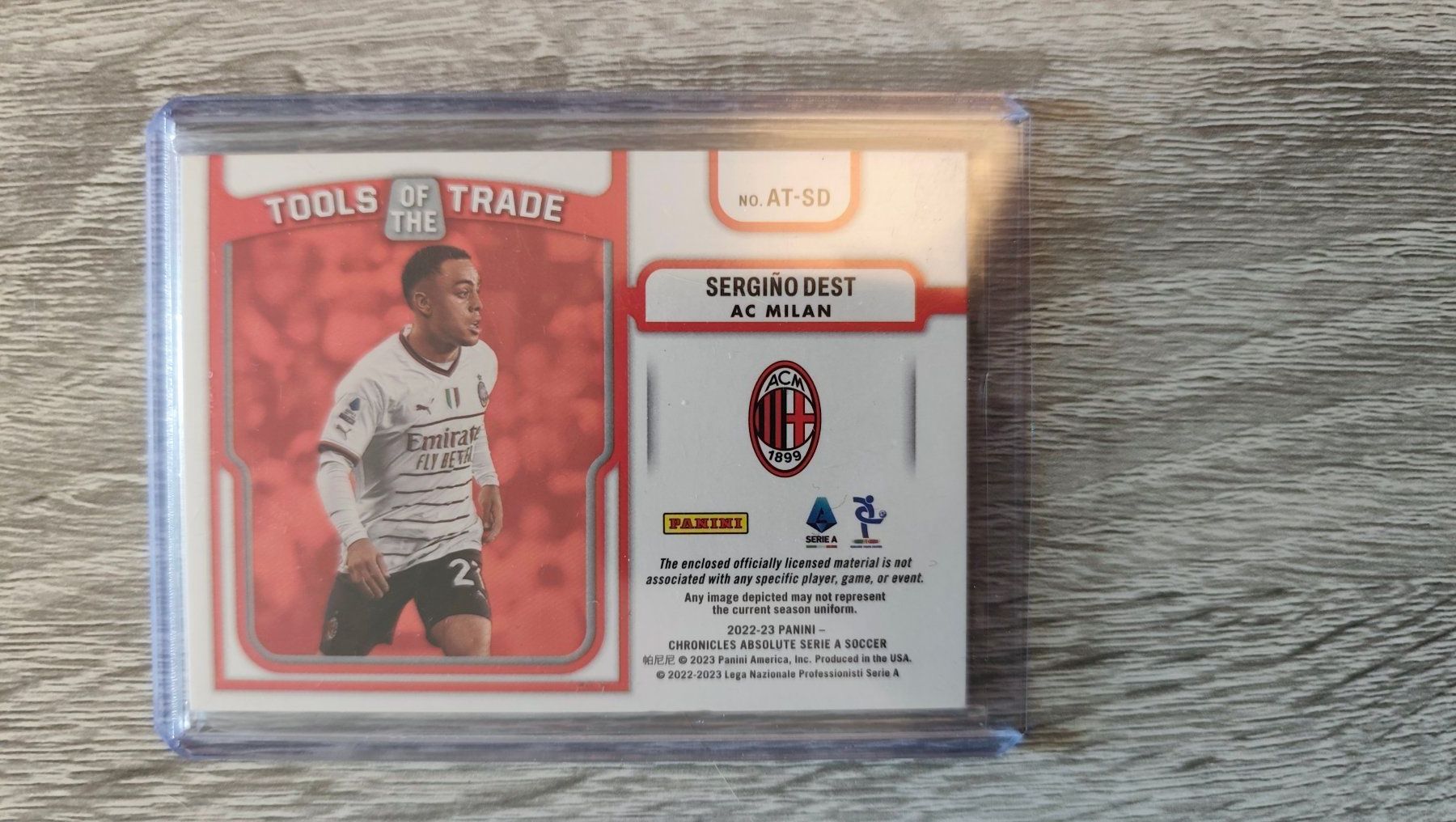 Panini Carte collezionabili: Panini Serie A 22/23 Sergino Dest /299 mit Double Patch – Usato da St. Gallen venduto da RudyundFloydCards 1