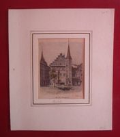 an der Obergass Biel  - kleiner Holzstich um 1880