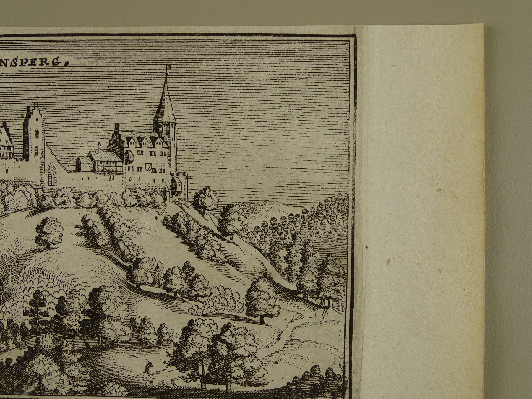 Incisioni: REGENSBERG, MERIAN KUPFERSTICH 1654 – Usato da Grüningen venduto da Kartensammler 4